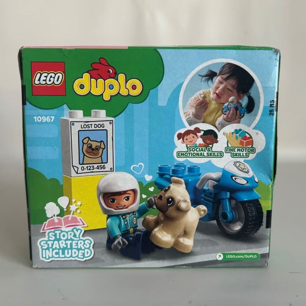 LEGO Duplo 10967 Police Motorcycle Lost Dog Building Toy Set with Figure New